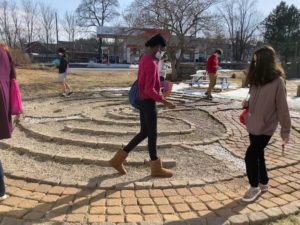 COA walking on the Labyrinth